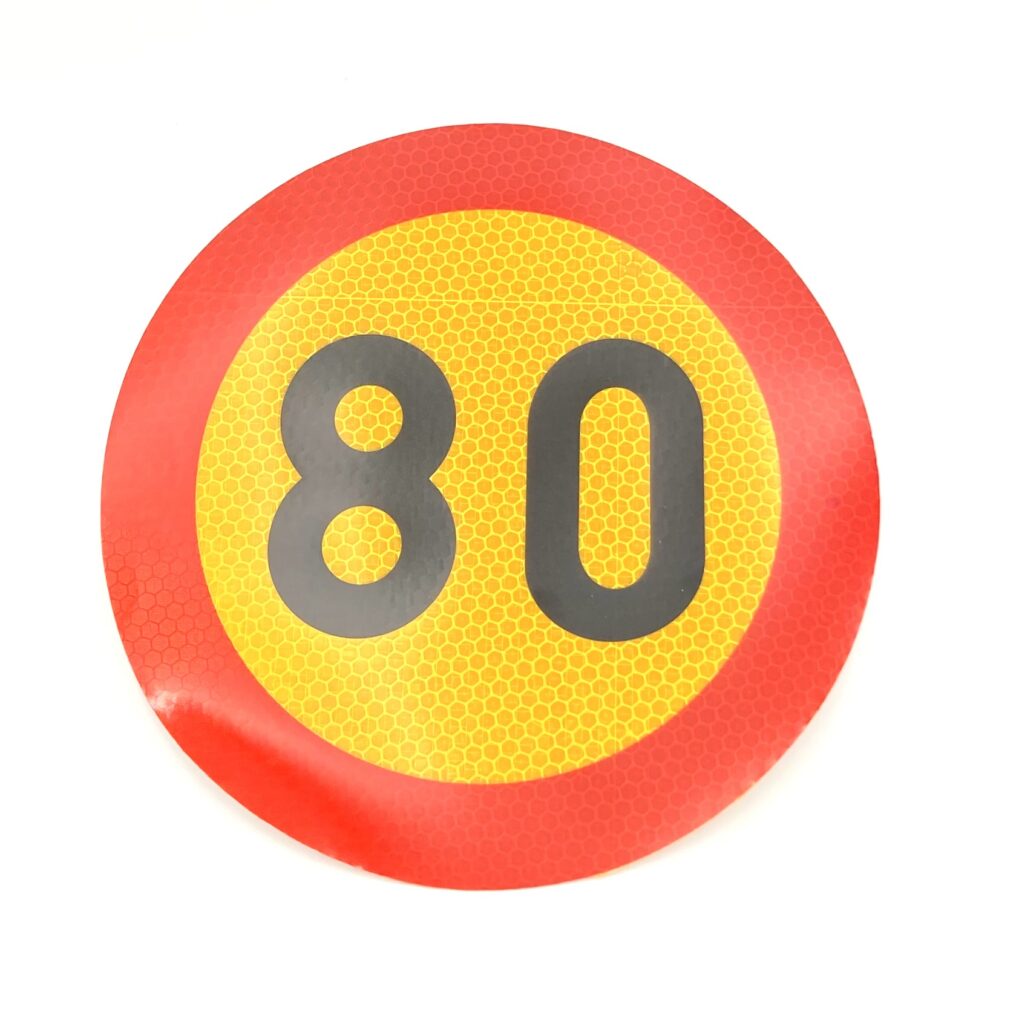 thumbnail image 2 of Macaron Adhesive Disc – 90km/h Speed Limitation Sticker For Trucks 2 of 3