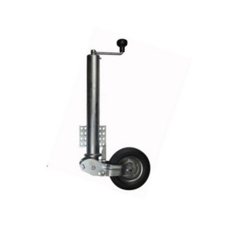 Jockey Wheel - Fold Away Wheel with Flat Bracket - 250kg Load Capacity - 60mm Tube