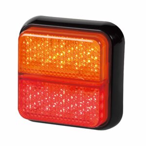 Square Combination Lamp - 23 Amber LED & 23 Red LED