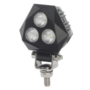 High Power LED Mini Angular Work Lamp 3x3W Flood Beam Pattern