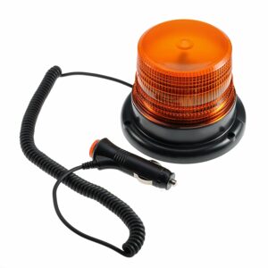 Truck Lamp - Magnetic Mounted 12 LED White Strobe with Amber Lens