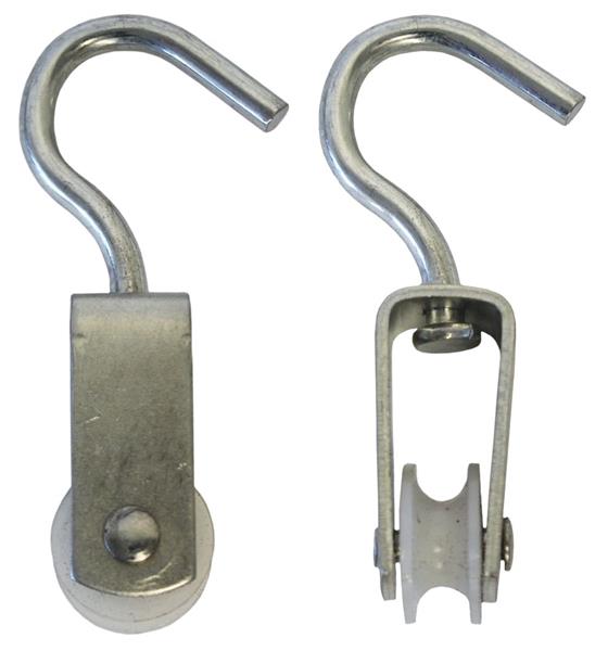 Pulley Single 20mm Galvanized Nylon Wheel