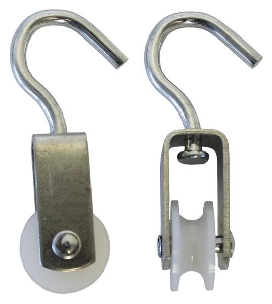 Pulley Single 25mm Galvanized Nylon Wheel