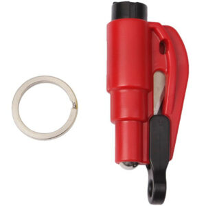 Emergency Key Chain - Car Escape Tool Metal Safety Hammer Window Breaker & Safety Belt Cutter