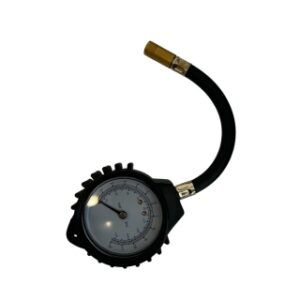 Tyre Pressure Gauge – Analogue Dial with Hose (PSI & Bar)