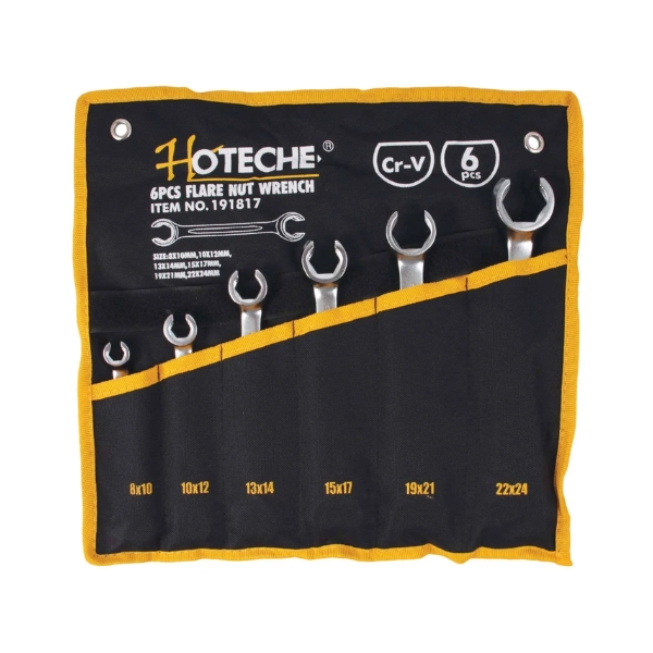 Hoteche Flaring Spanner Set 6PCS Cr-V