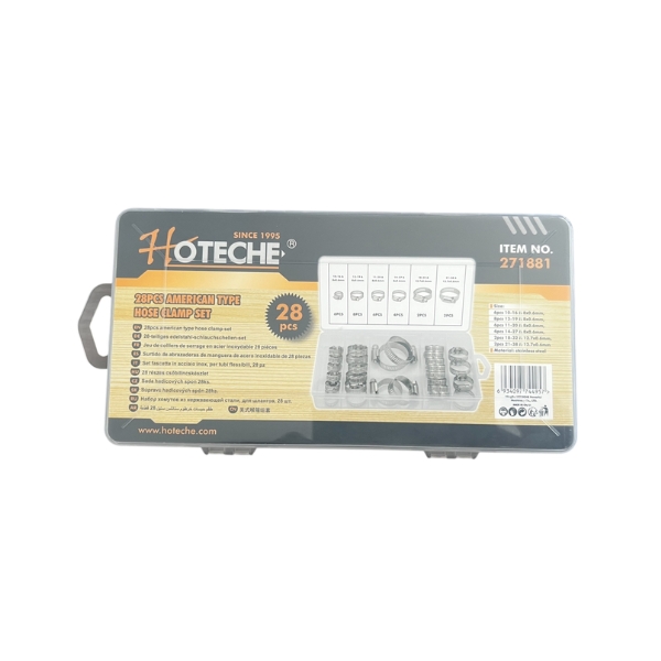 Hoteche 28Pc American Type Hose Clamp Set - Image 2