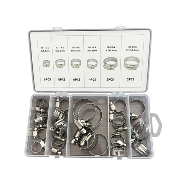Hoteche 28Pc American Type Hose Clamp Set