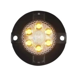 Amber Strobe 8W Super Bright 6 LED Hide Away Light With 17 Flash Patterns