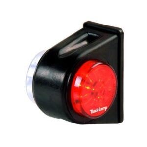 D Shape Side Marker Lamp with Red + Clear Lens