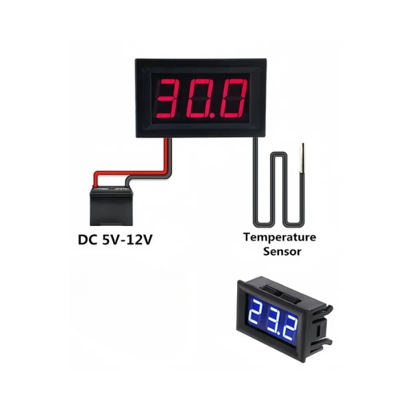 Digital Thermometer 5V/12V LED - Image 4