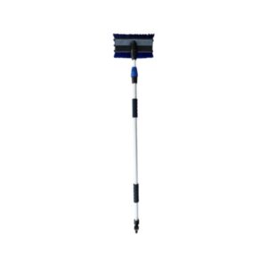 Extendeable Wash Broom/Brush with Soft Bristles and Hose Connector