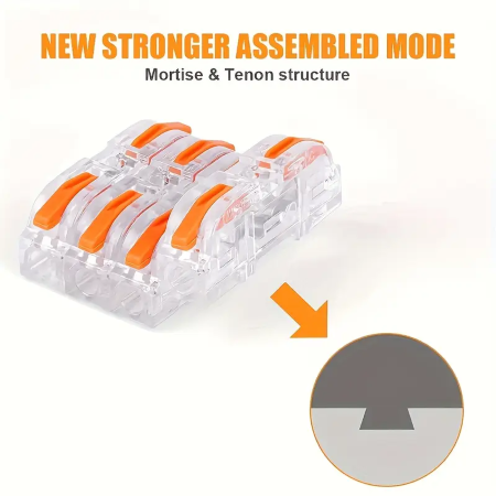 6PC Quick Push-In & Clamp Splicing Connector - Suitable for AWG28-12 - Image 5