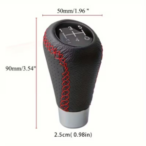 Universal Gear Knob 5 Speed Leather Look with Stitching