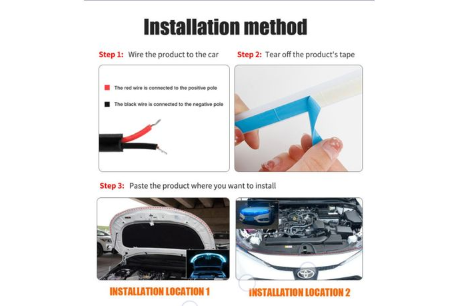 Dynamic LED Car Hood Light Strip White - 1.8m - Image 2