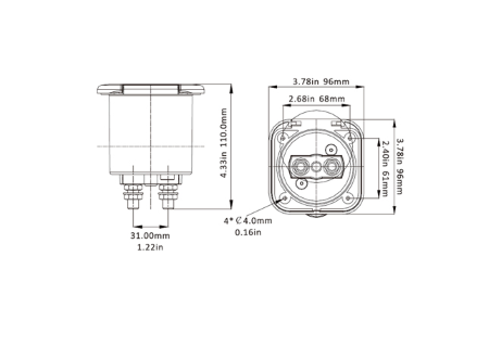 Seaflo - Battery Isolator / Cut off Switch with Housing - Image 2