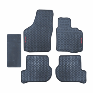 Car Mat Set Latex for VW Golf 5/6 - Red Golf Logo