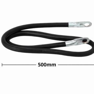 500mm Black Battery Cable – Eyelet to Eyelet