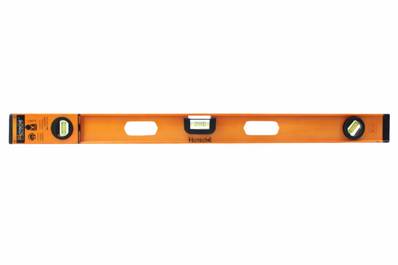 Hoteche Spirit Level – 3 Bubble Vials, 1200mm Orange