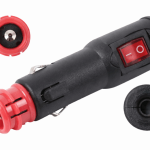12V Cigarette Lighter Plug Adapter with On/Off Switch – Red/Black