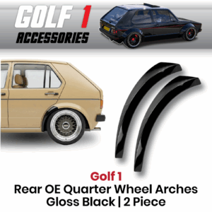 Golf 1 Rear Quarter Wheel Arches Gloss Black - 2PC