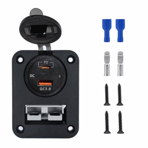4 in 1 Charging Panel - 50A Anderson Plug, USB, Type C & Digital Voltmeter