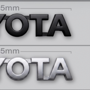 Badge Toyota Letters 155mm