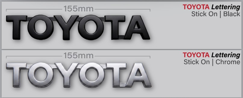 Badge Toyota Letters 155mm