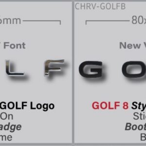 Badge Golf Lettering Golf 8 Style - New VW Font