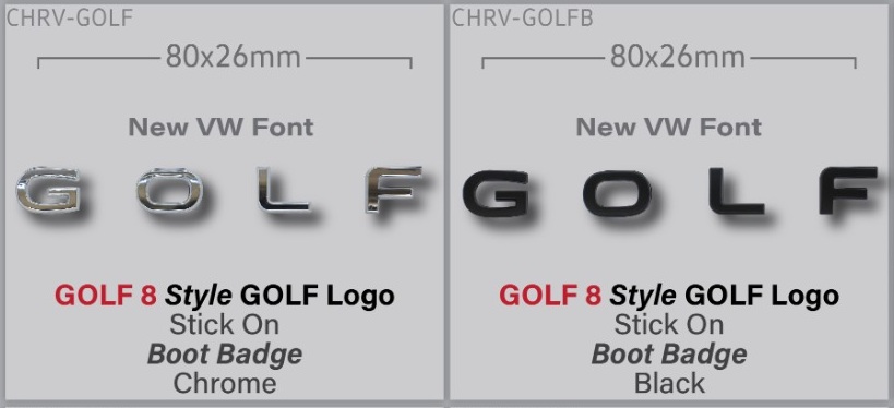 Badge Golf Lettering Golf 8 Style – New VW Font