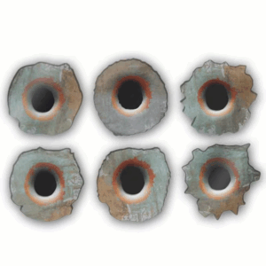 Sticker Rusty Bullet Hole 3D