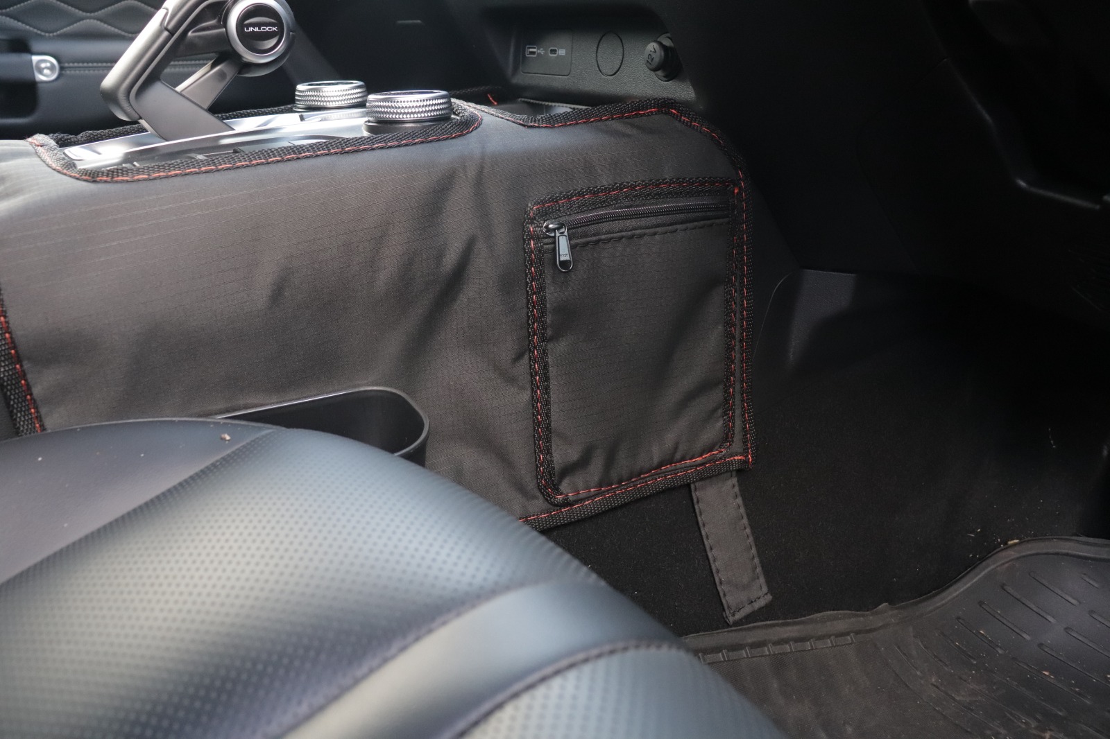 GWM Tank 300 Dash Cover Liner & Tank Console Cover - Black with Black Stitching - Image 9