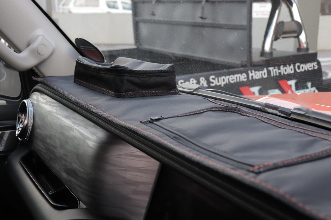 GWM Tank 300 Dash Cover Liner & Tank Console Cover - Black with Black Stitching - Image 6
