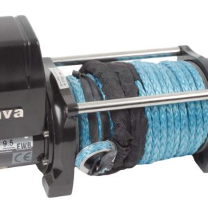 Runva - 9500LB 12V Winch Low Mount IP67 Synthetic Rope 9mm - 16000lbs (7257kg)